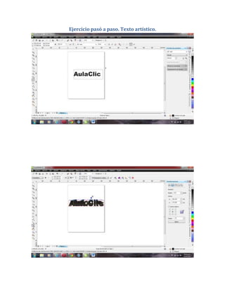 Ejercicio pasó a paso. Texto artístico.