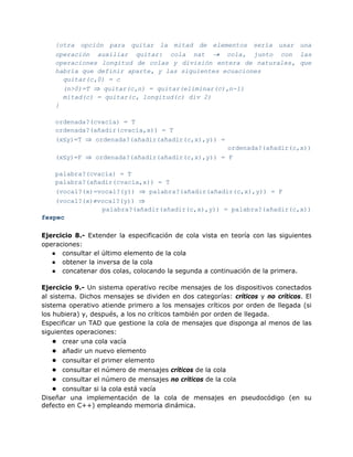 Ejercicios pilas y_colas | PDF