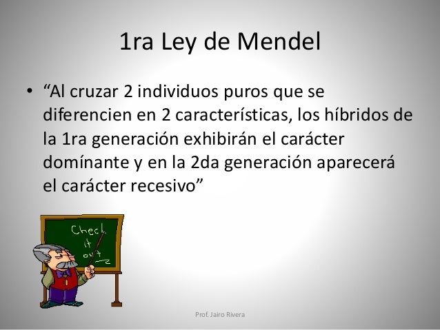 Ejercicios primera ley de mendel