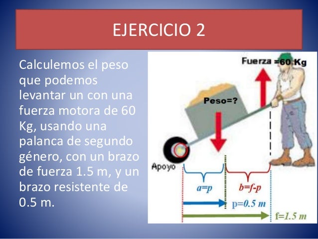 Ejercicios propuestos sobre los tres tipos de palancas