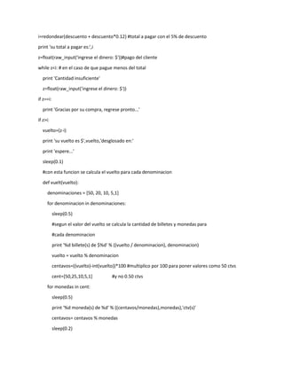 Ejercicios python | PDF