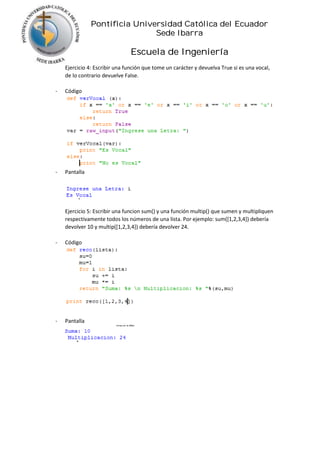 Ejercicios en Python | PDF
