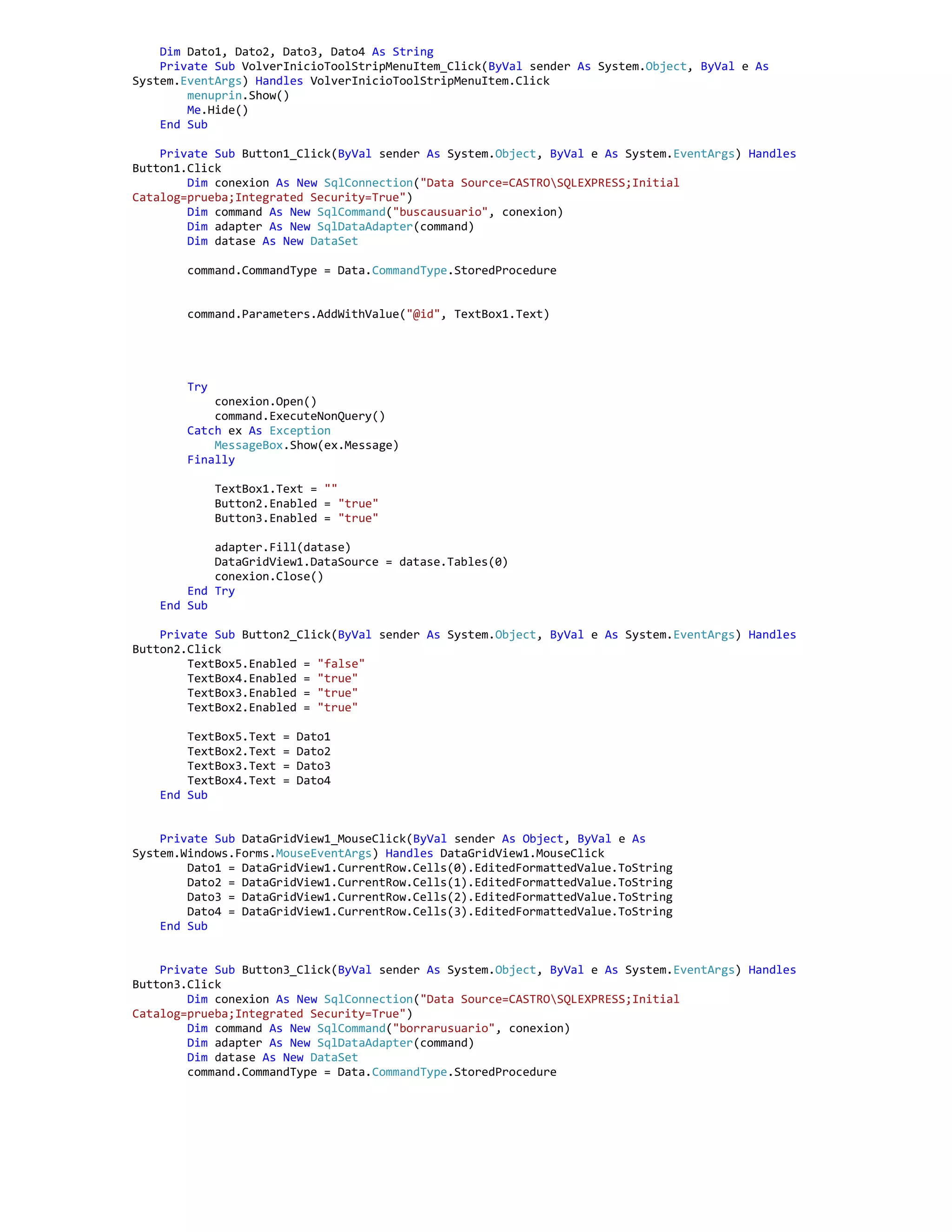 Ejercicio sql server vs visual .net