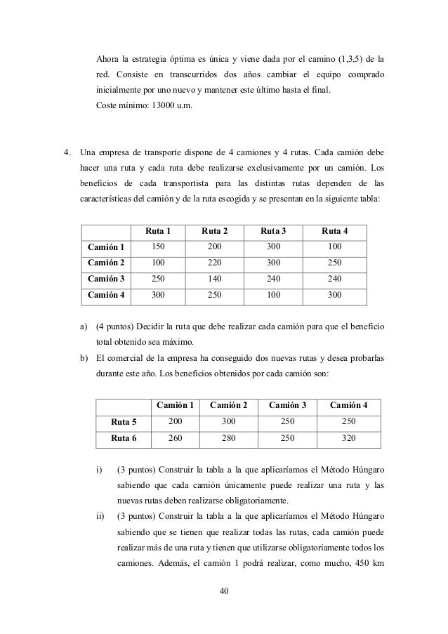 Ejercicios resueltos de investigacion de operaciones Ejercicios resueltos de investigacion de operaciones