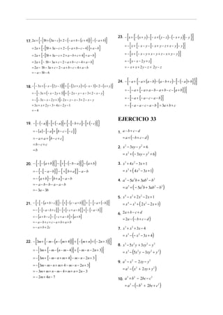 Ejercicios resueltos del algebra | PDF