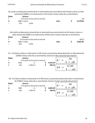 Ejercicios resueltos de matematicas financieras hernandez silva | PDF