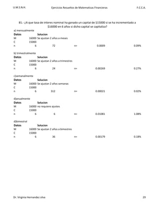Ejercicios resueltos de matematicas financieras hernandez silva | PDF