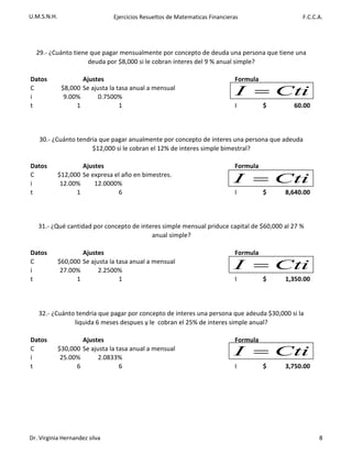 Ejercicios resueltos de matematicas financieras hernandez silva | PDF