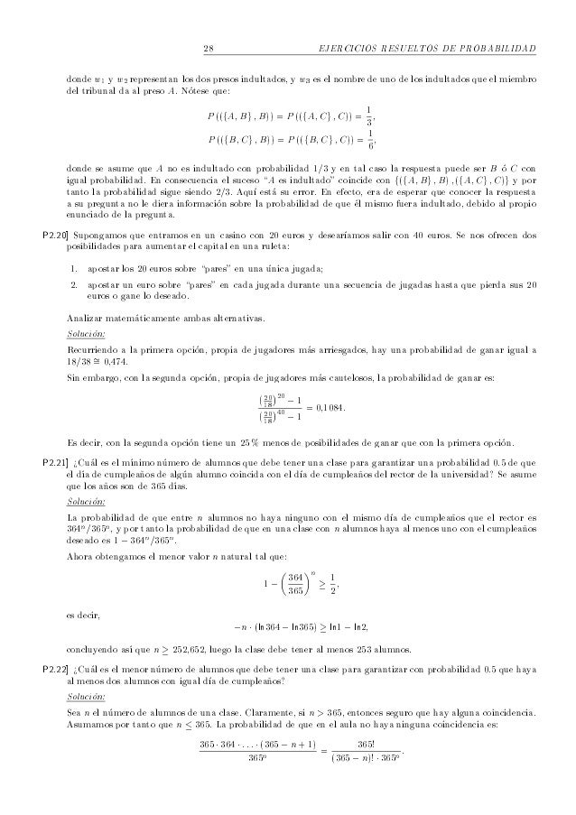 Ejercicios Resueltos De Probabilidad
