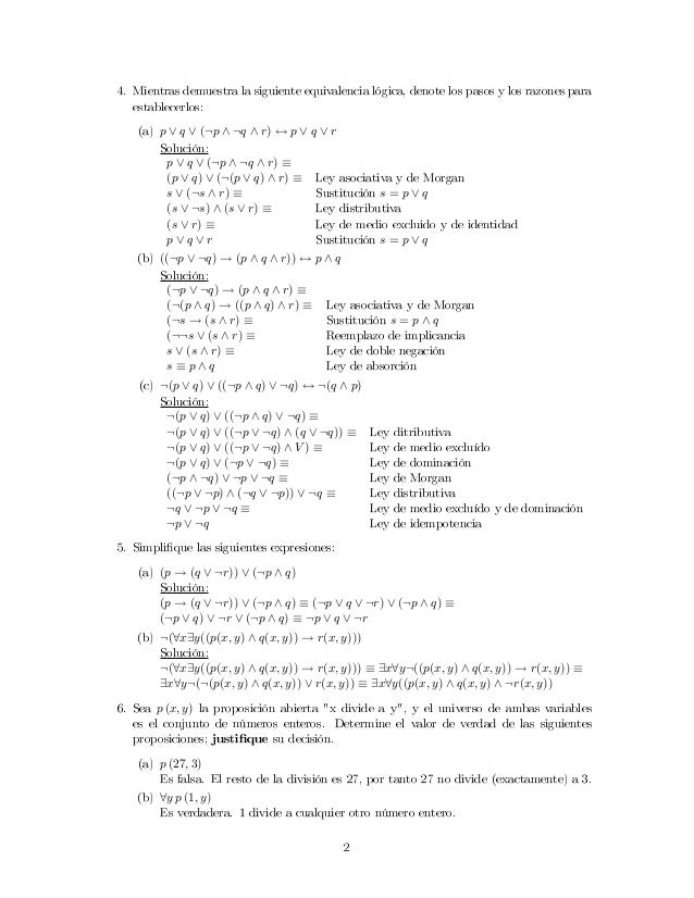 Ejercicios Resueltos De Tablas De Verdad Ejercicios Resueltos De Tablas De Verdad