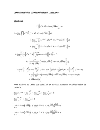 Ejercicios resueltos de transformada de laplace | PDF