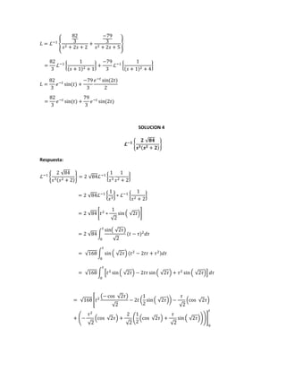 Ejercicios resueltos de transformada de laplace | PDF