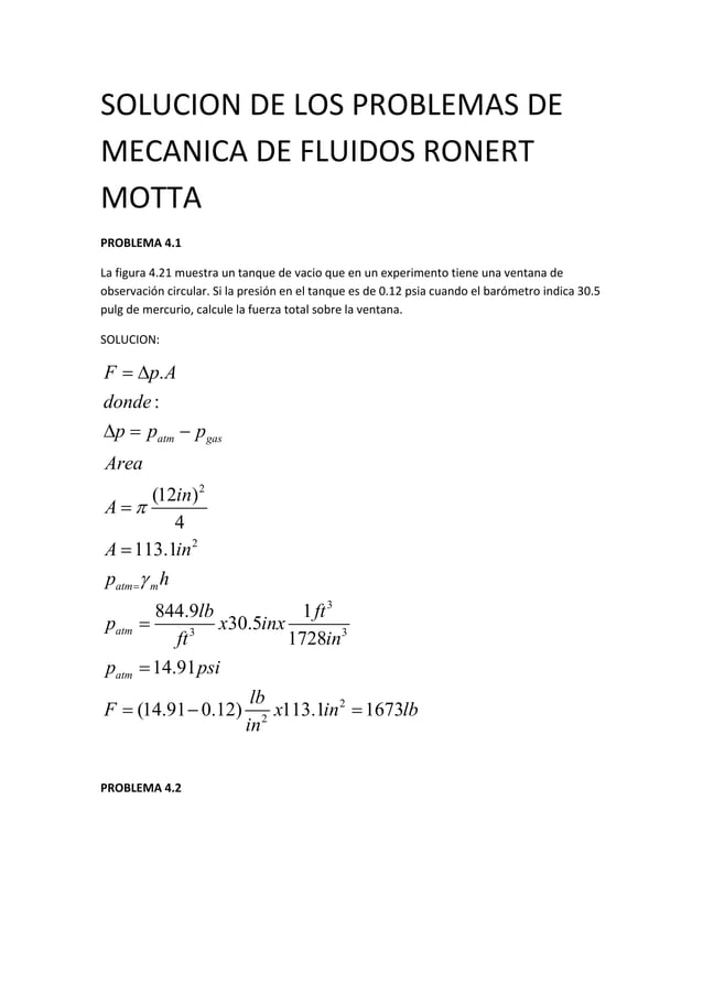 Ejercicios resueltos dinamica de fluidos PDF