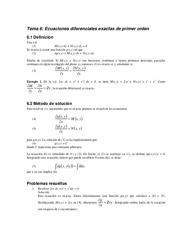 Ejercicios Resueltos Edo Exactas