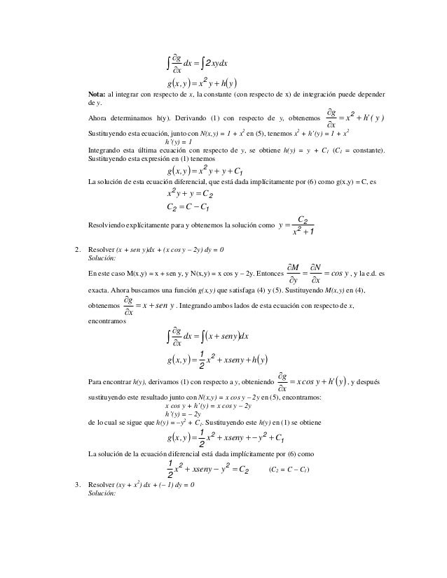 Ejercicios Resueltos Edo Exactas