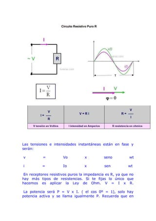 Ejercicios resueltos en corriente alterna