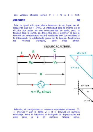 Ejercicios resueltos en corriente alterna