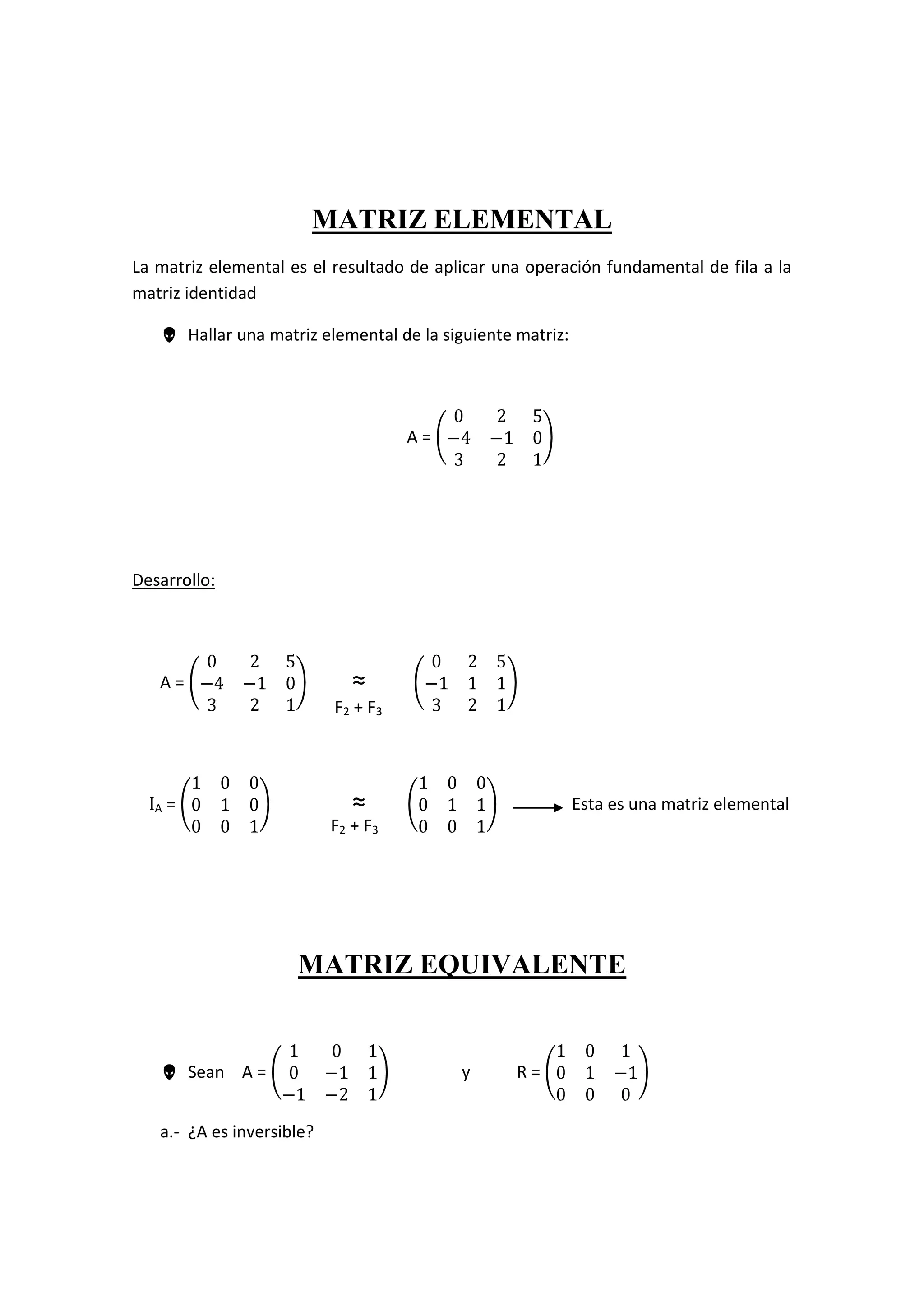 Ejercicios resueltos matriz conmutable, idempotente, nilpotente...
