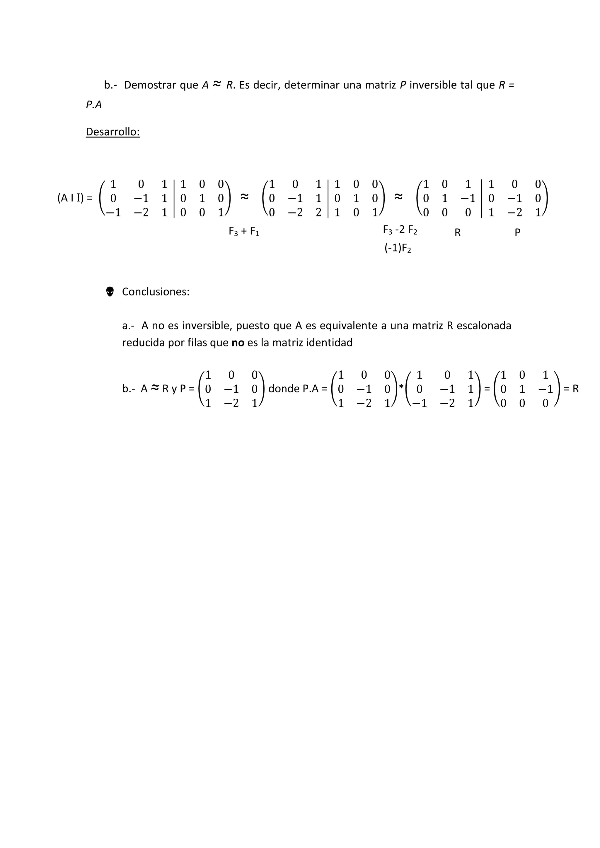Ejercicios resueltos matriz conmutable, idempotente, nilpotente...