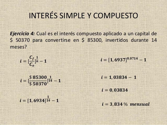Ejercicios resueltos sobre interés simple y compuesto