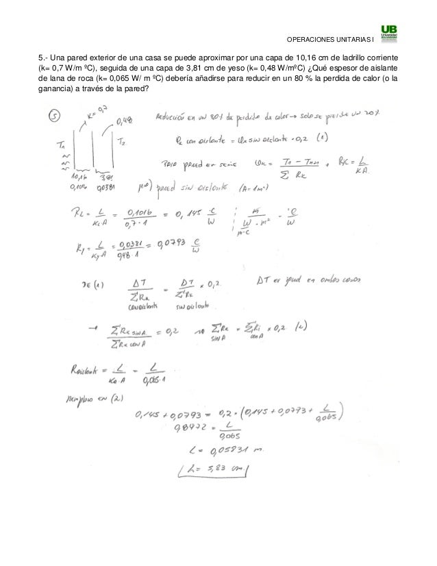 Ejercicios Resultos Transporte De Calor