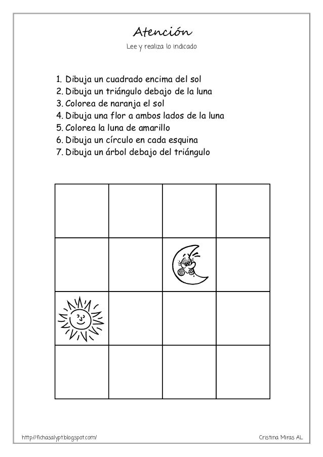 Ejercicios seguir instrucciones