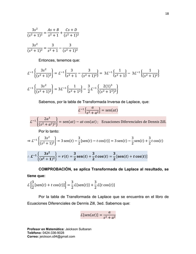 Ejercicios sobre Transformada de Laplace | PDF
