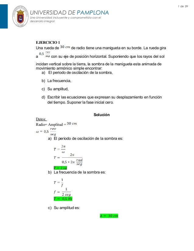 oscilacion en ondas ejercicios solucionados de oscilaciones y ondas unidad oscilacion en ondas ejercicios solucionados de oscilaciones y ondas unidad