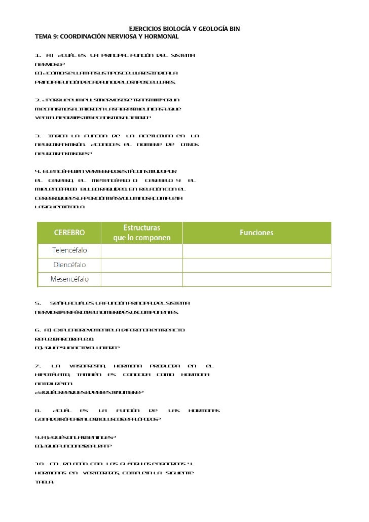 Ejercicios Tema 9 Biologia Y Geologia Bin