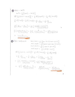 Ejercicios transformada de laplace