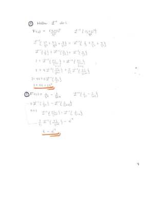 Ejercicios transformada de laplace