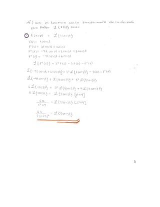 Ejercicios transformada de laplace