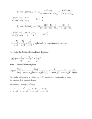 Ejercicios transformada de laplace | PDF