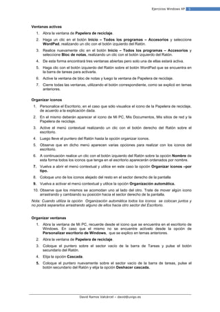 Ejercicios Windows Xp 01