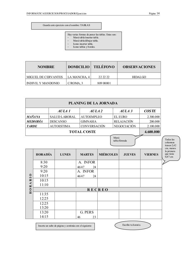 EJEMPLOS DE WORD