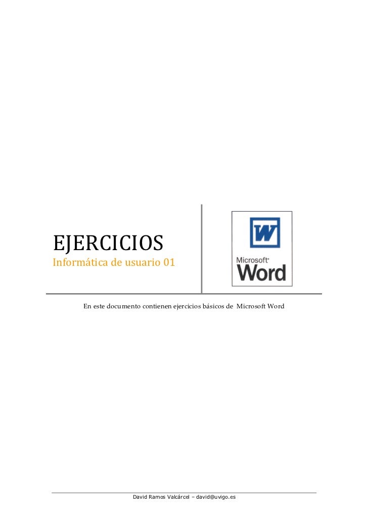 Ejercicios word 01
