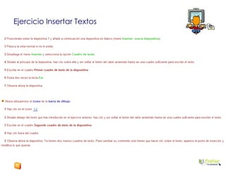 Ejercicio Insertar Textos 