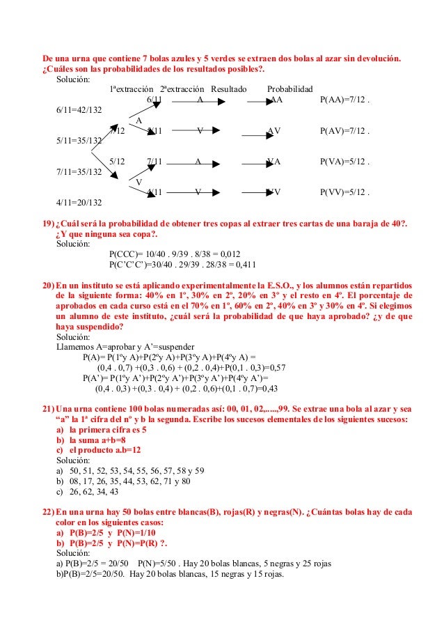Ejercicios yproblemasprobabilidad