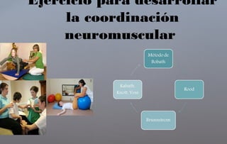 Ejercicio para desarrollar
la coordinación
neuromuscular
 