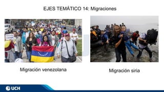 EJES TEMÁTICO 14: Migraciones
Migración venezolana Migración siria
 
