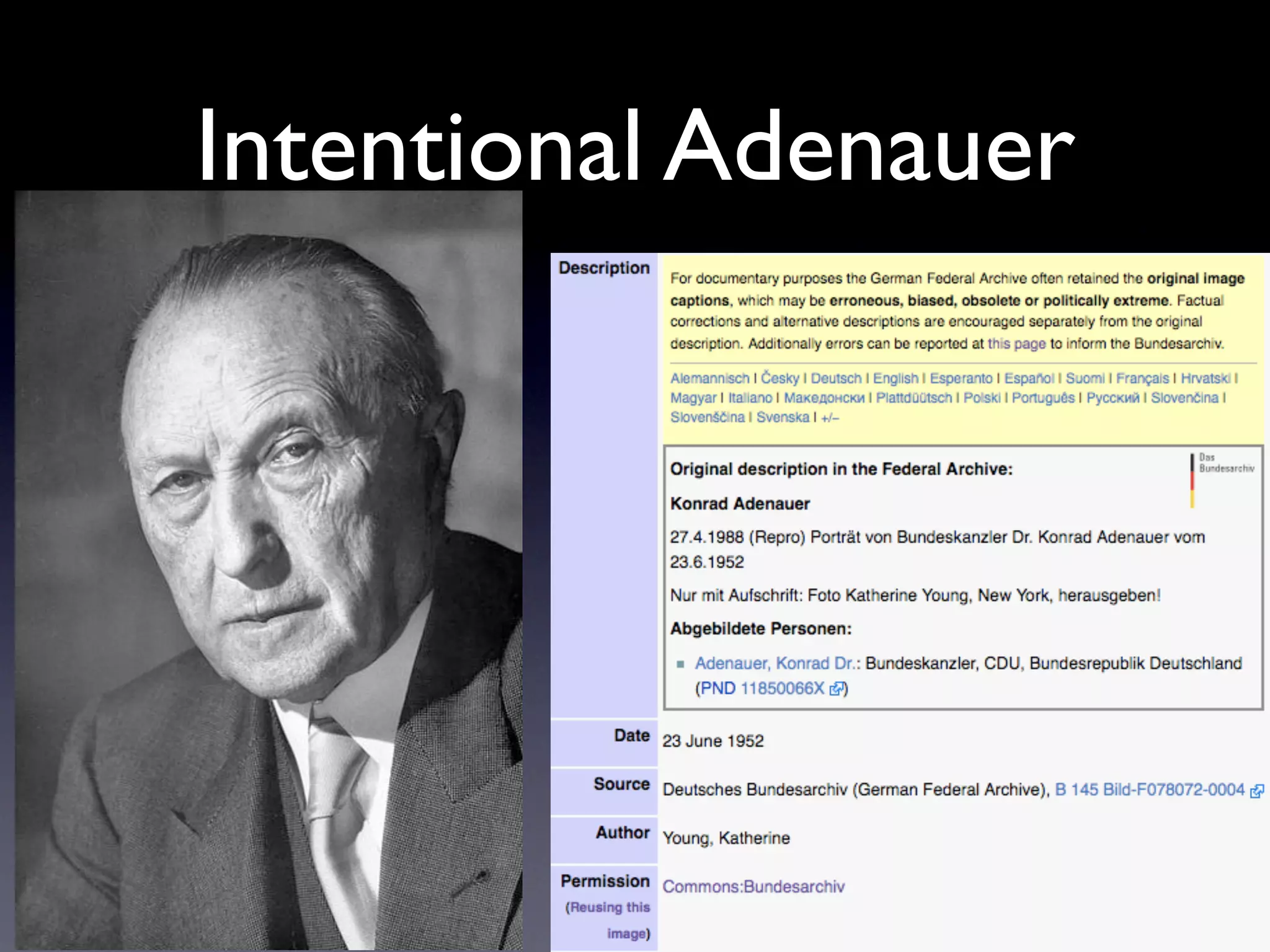 Intentional Adenauer
 
