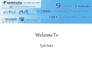 Welcome To
Ejob India
 