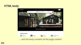 HTMLbody
...andthebodycontainsallthepagecontent
 