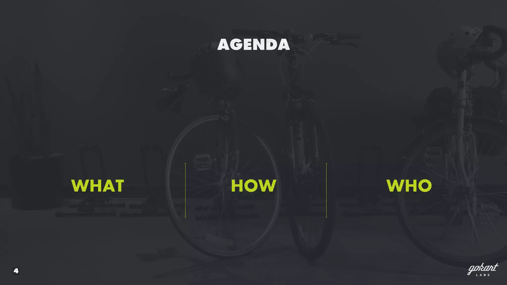 AGENDA
4
WHAT HOW WHO
 