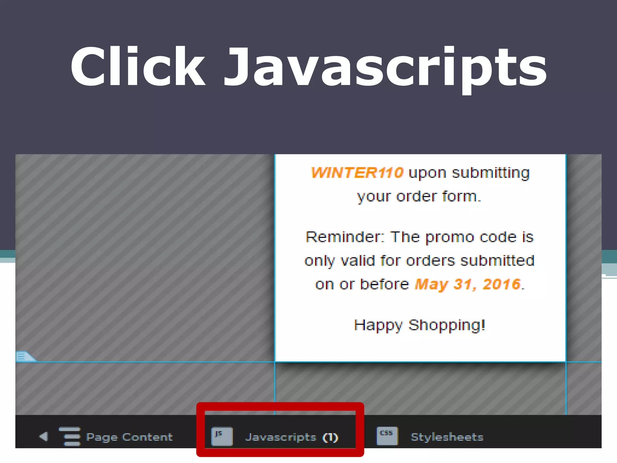 Click Javascripts
 