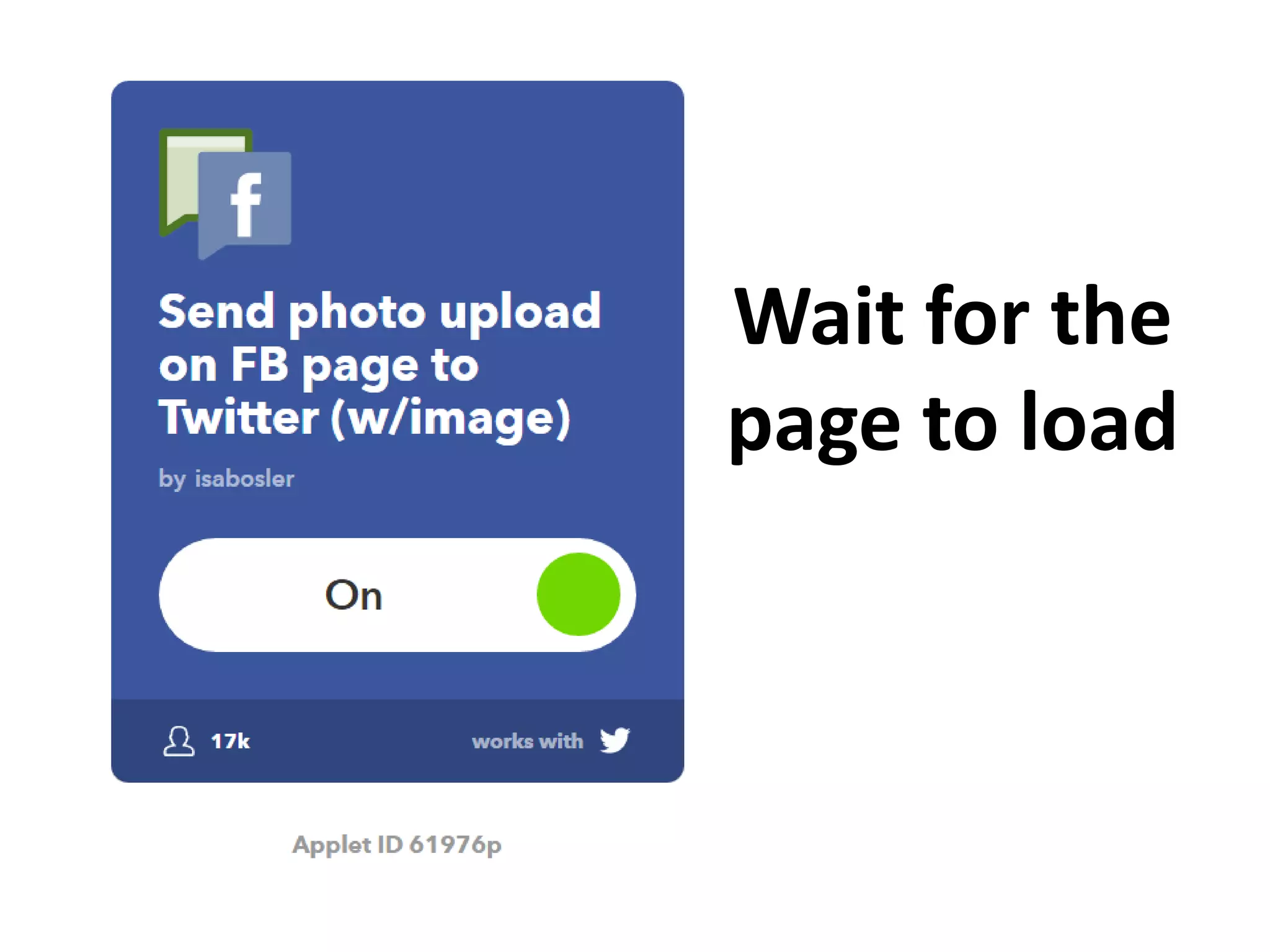 Wait for the
page to load
 