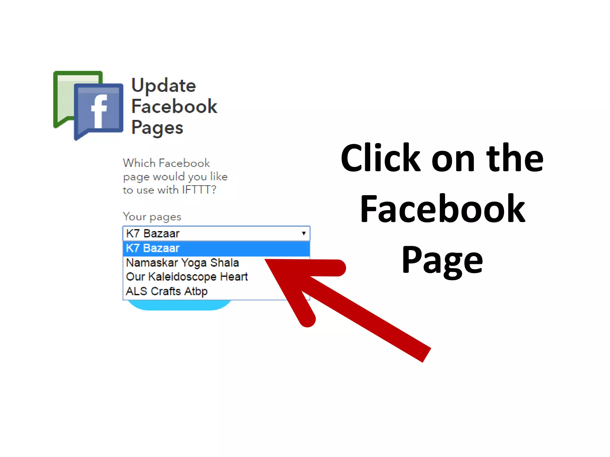 Click on the
Facebook
Page
 