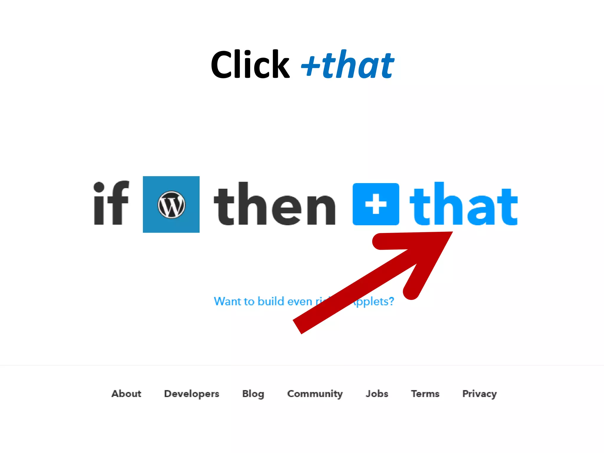 Click +that
 