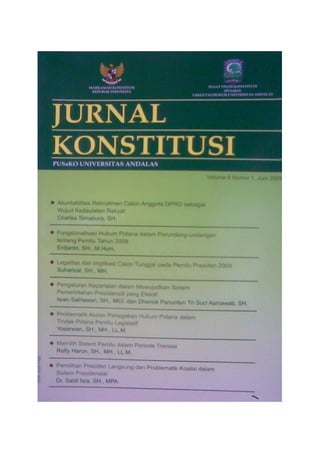 PUSaKO UNIVERSITAS ANDALAS




Jurnal Konstitusi, Vol. II, No. 1, Juni 2009   1
 