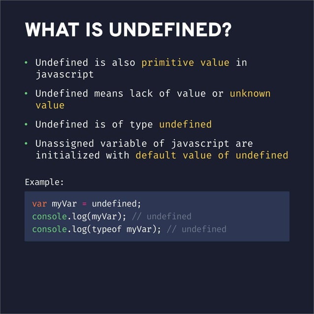 Difference between null and undefined in JavaScript | PDF
